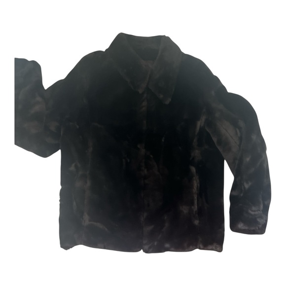 Vintage Faux Fur Jacket Choc Brown L - Picture 8 of 8